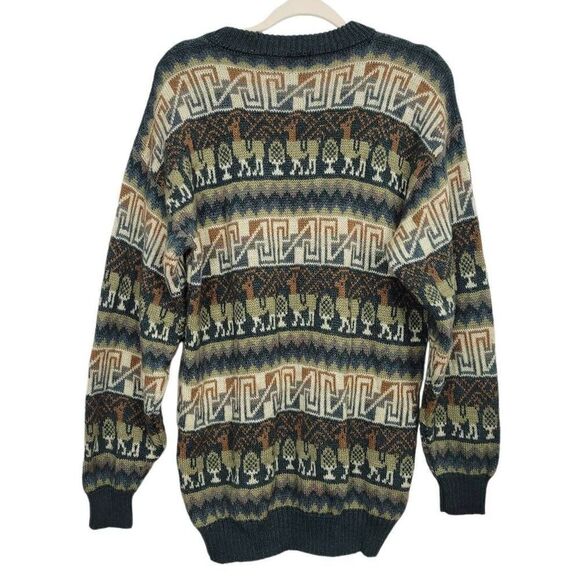 Vtg Arcohi's Alpaca Sweater Sz M/L‎ Crewneck Granpa Granny Pullover Soft Cozy - Picture 2 of 6